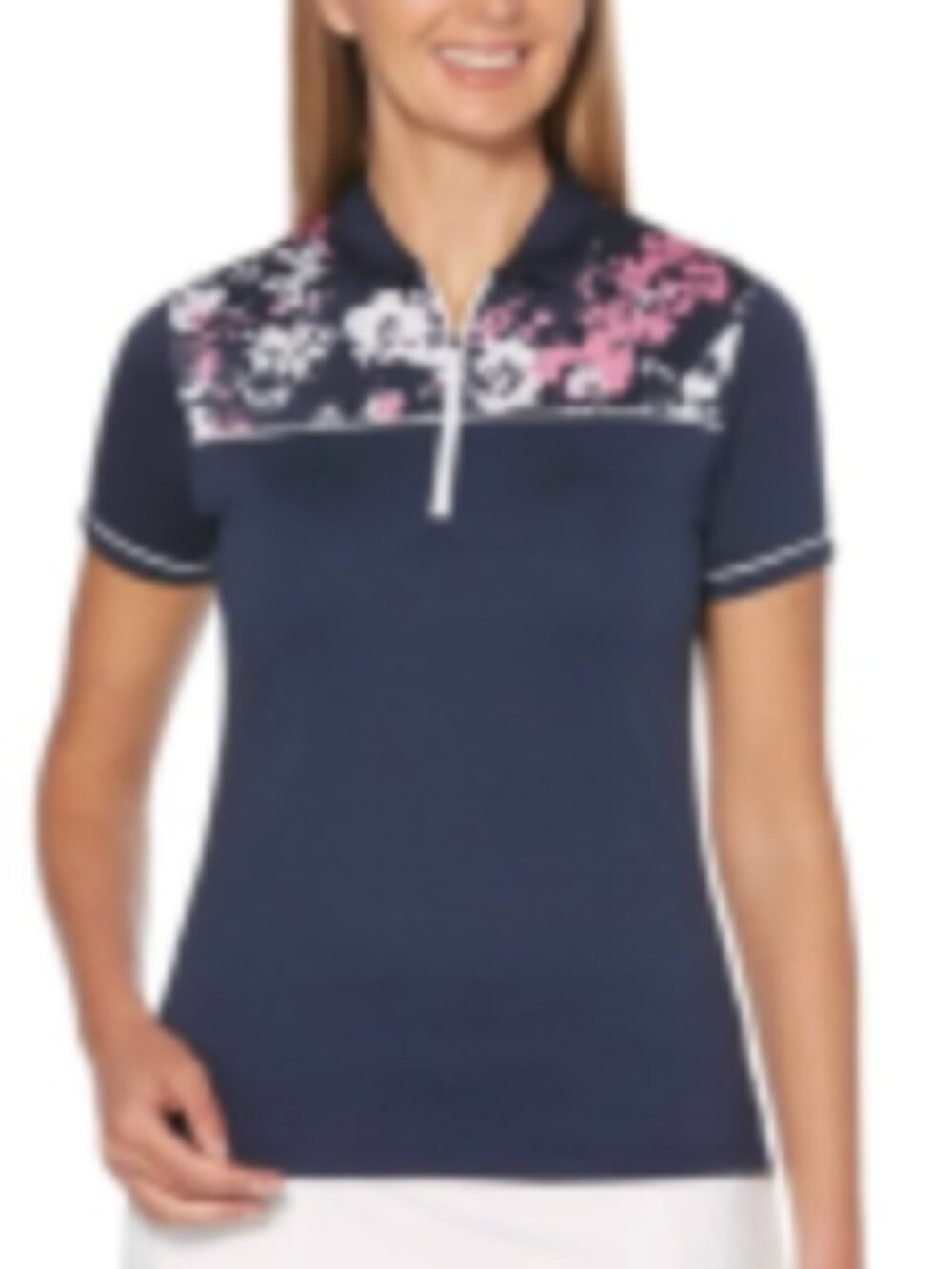 Ladies Callaway Golf polo Navy Pink SZ-M